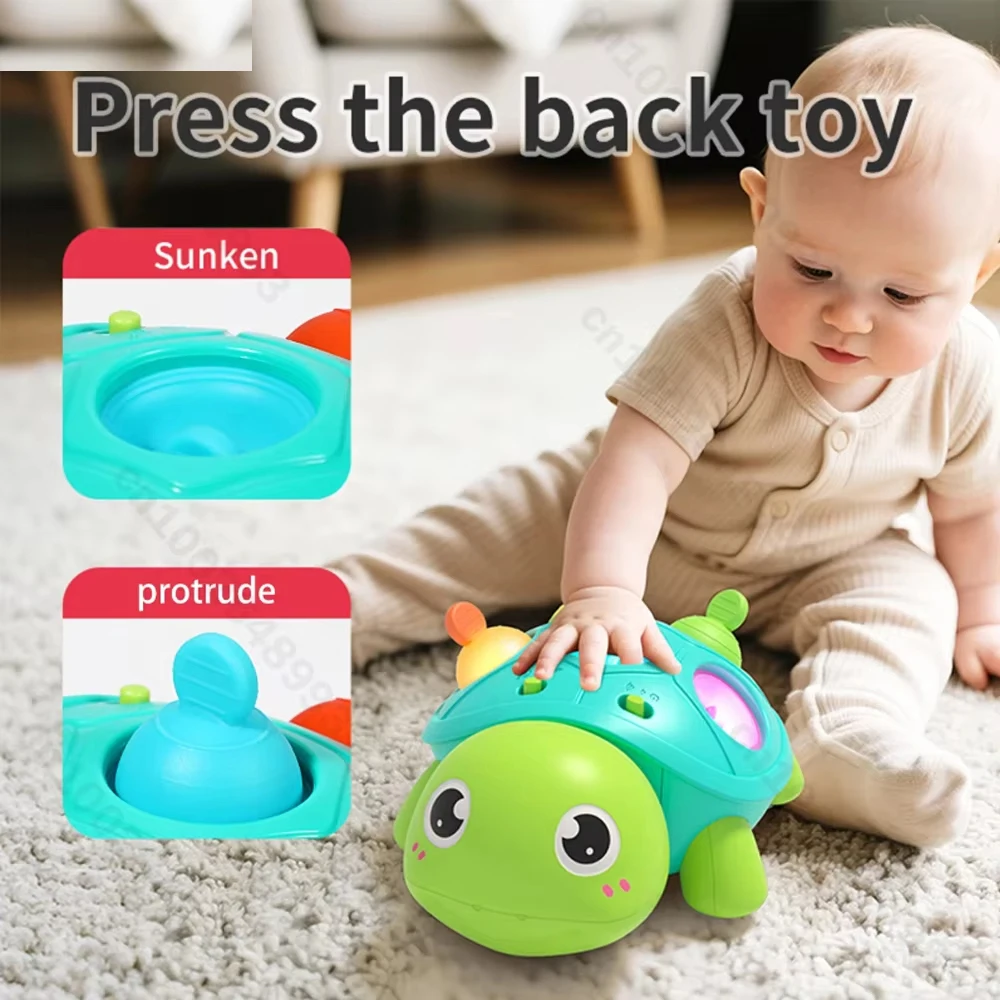  거북이 기어다니는 소리와 빛 음악  교육용 장난감 상호작용 발달 장난감 용 등..