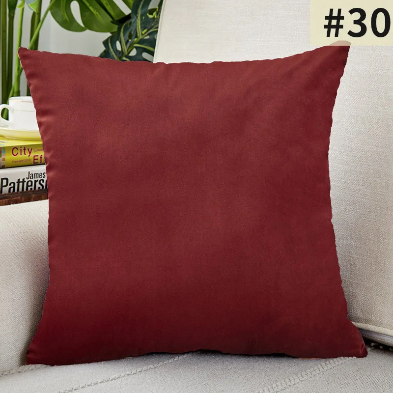 Luxurious Velvet Solid Color Decorative Throw Pillow Cover for Sofa and Living Room Decor