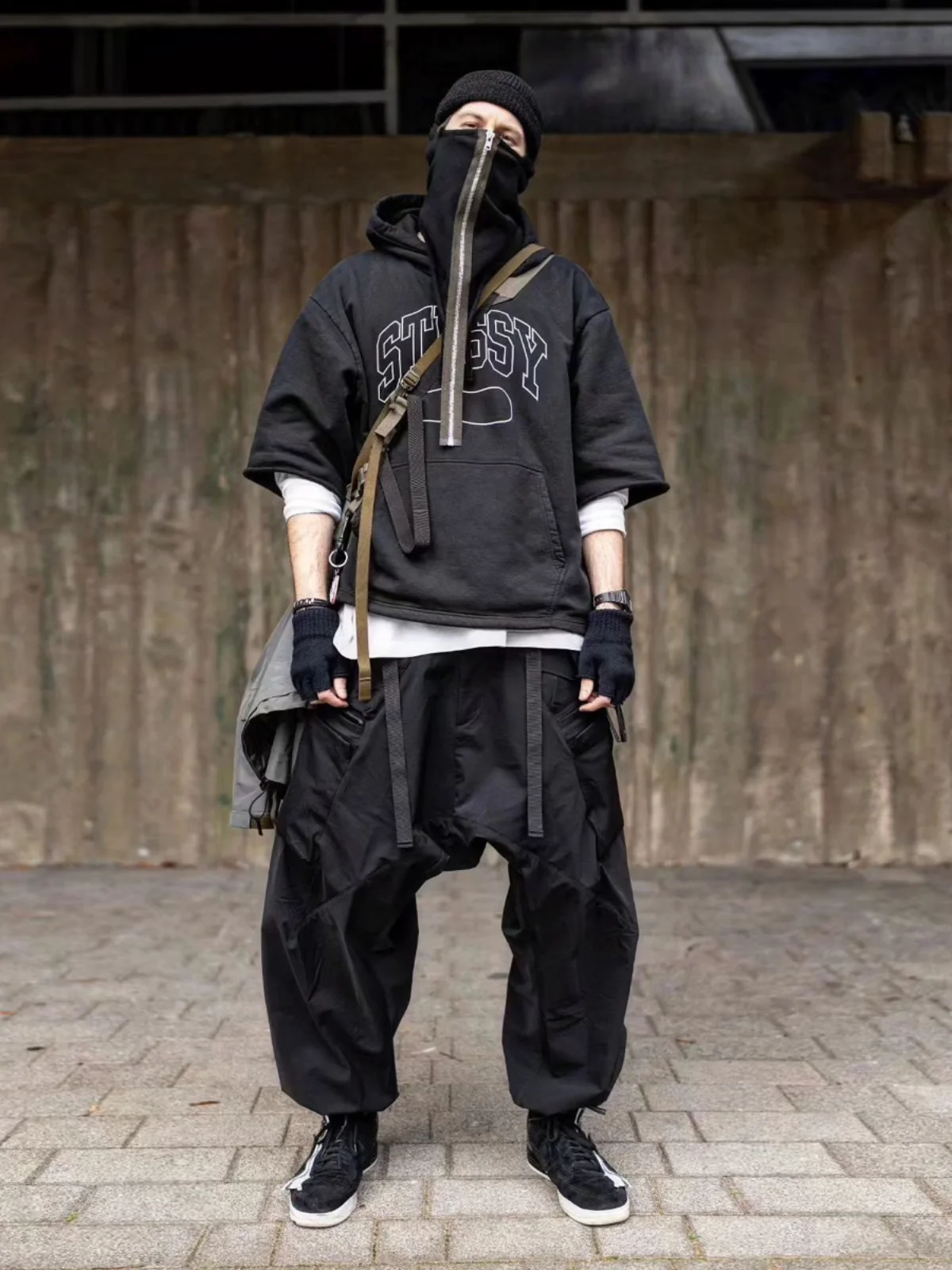 NJWN P30DSAL Men's Casual Waterproof Straight Leg Pants Multiple kets Zipper Function Loose Fit Comfortable Long Trousers