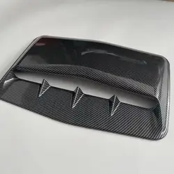 Universal Car Air Outlet Hood Carbon Fiber Bonnet Base Decorative Cover with Tape Exterior Hood Car Air Intak Scoop Accessories