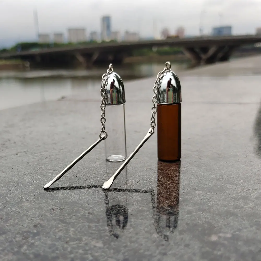 Pillenetui mit Mini-Löffel, kleiner tragbarer Pillenhalter, Mini-Box, Geldbörse, Tasche, Aufbewahrungsbehälter für Männer, Outdoor, Camping, Reisen – Detail 3