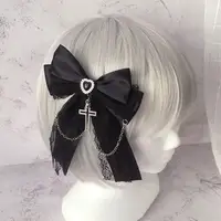 Gothic Girl's Exquisite Hair Accessories Lolita Japanese Lace Ponytail Hair Clip Y2K Cute Bow Clips Hairpins Ita Bag Decoration - Image 2