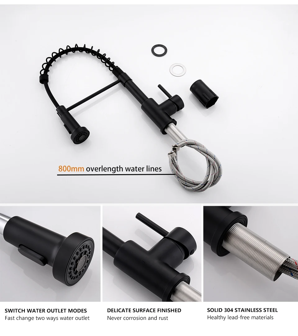 Хромированный, натуральный, матовый никель, смеситель для кухонной ...