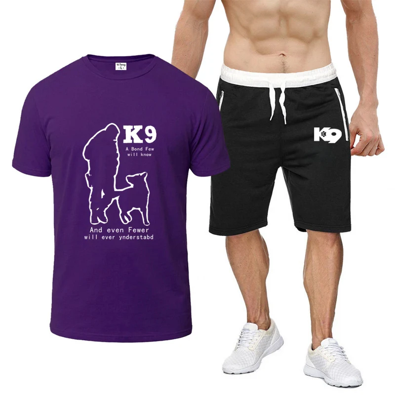 TRAINER K9 Team K9 Unit Malinois 2023 Summer Men High Quality New Eight Color Short Sleeved Suit Casual Comfortable Fashion set