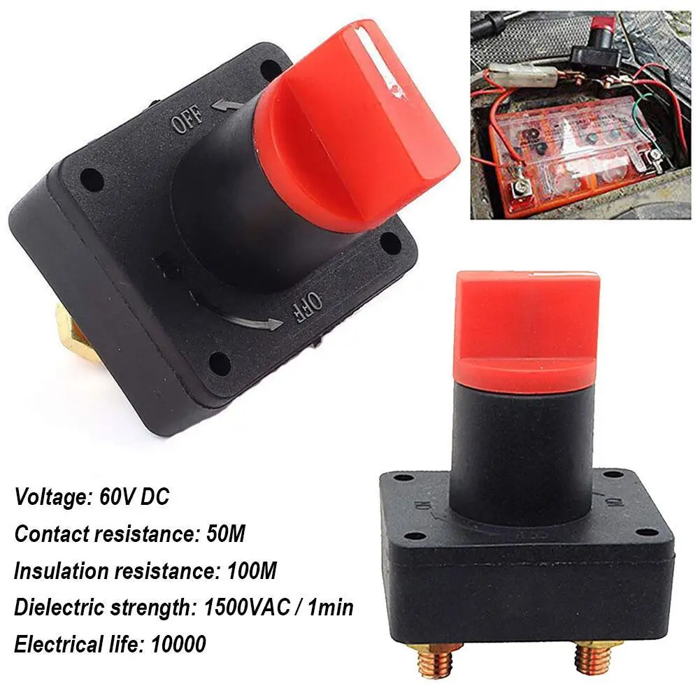 

Universal Auto Car Battery Isolator Switch 12V 36V 24V Main Power Isolation Disconnector Cut Off Kill Switch For RV Boat 300A