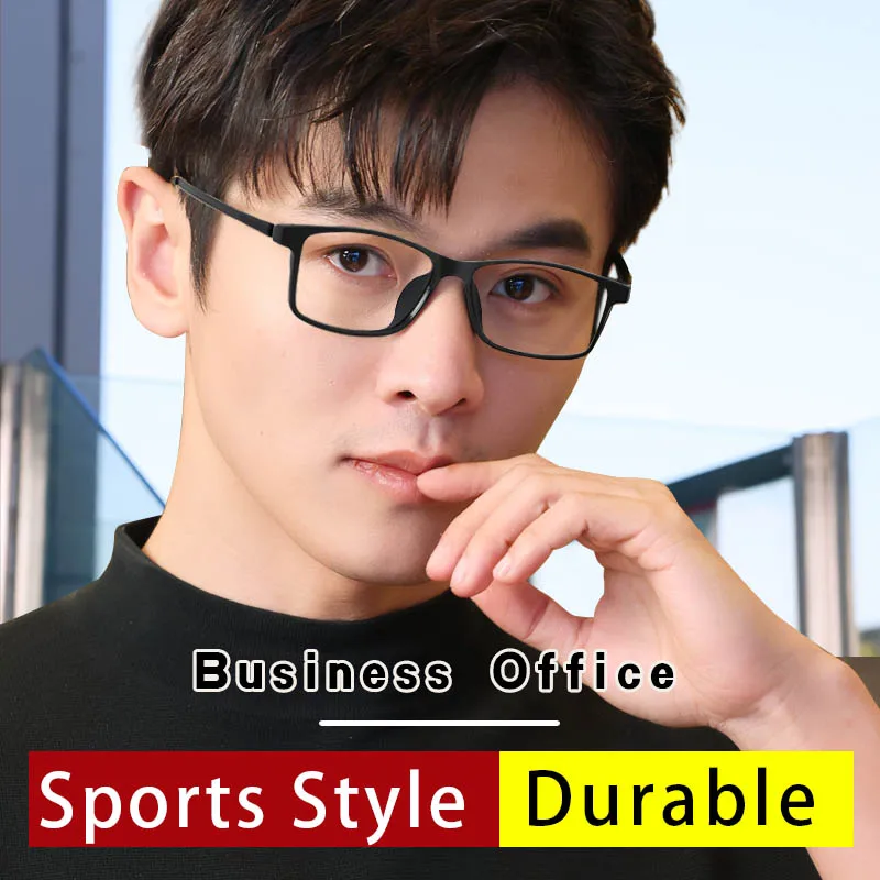 Ultralight Blue Light Blocking Reading Glasses for Men,Ultra-Thin Hard Resin Lens,Square Magnifying Presbyopic Eyeglasses