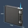 20 Pack Metal Cigarette Case Lighter Large Capacity Cigarette Case With Inflatable Lighter Y Cigarette Case Men Gift 6