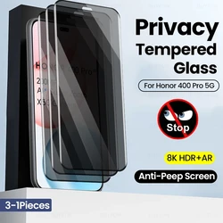 Premium Privacy Tempered Glass Screen Protector - Anti - Spy, Curved Design - Honor 400 Pro (1Piece)