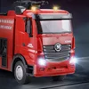 Huina 1362 1/18 RC Fire Truck 9CH Alloy Lighting Remote Control Van Fire Engine Water Spray Kids Toys For Boys Birthday Gift 4