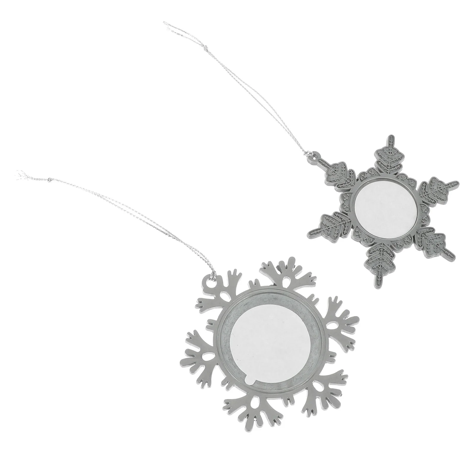 

Cabilock Christmas Snowflake Photo Ornament Metal Snowflake Picture Frame Pendant Christmas Photo Frame Ornament 2021
