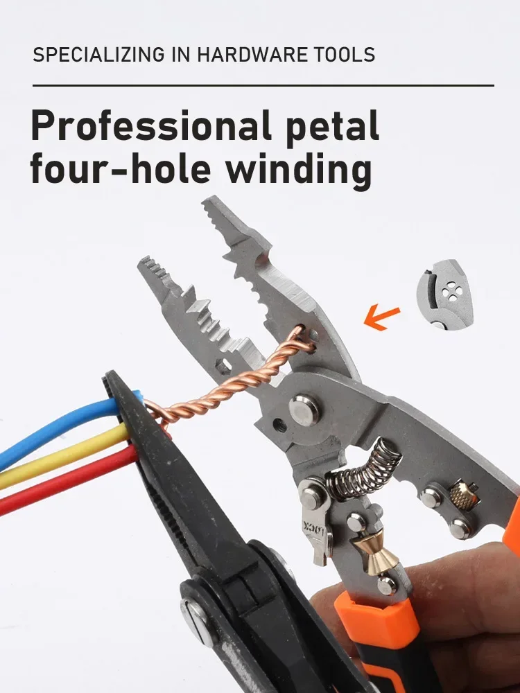 Multifunctional wire stripper Crimper Cable Cutter Adjustable Automatic Wire Stripper Multifunctional Stripping Crimping Pliers 2