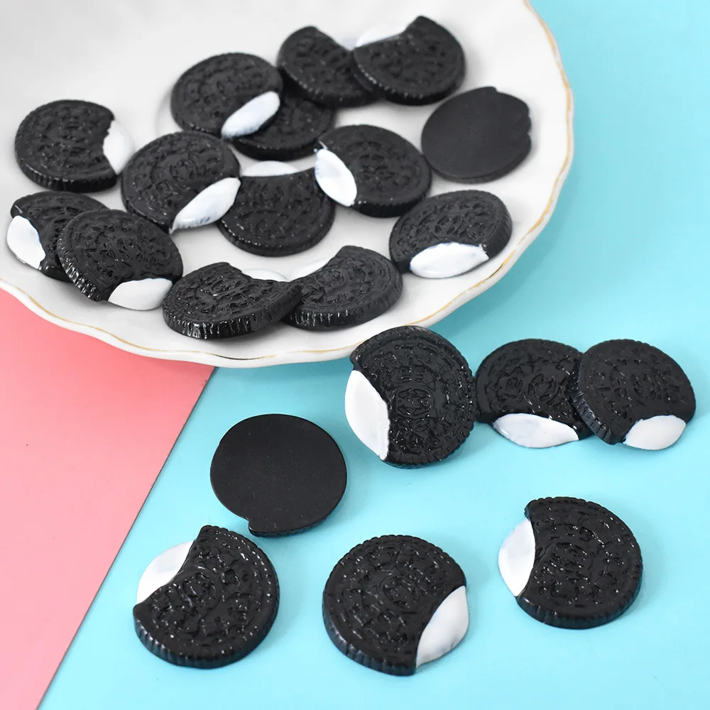 Slime Kit 8Pcs/Lot Chocolate Chip Cookies Polymer Slime Charms Modeling Clay DIY Kit Accesorios Box Toy For Children slime supplies,modelling clay