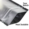 Custom Logo Print Matte Black Ziplock Plastic Packaging Pouch Mini  Flat Clear Window  Printed Mylar Bags 5