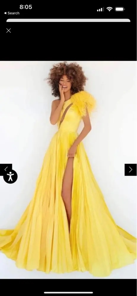 

Sumnus Modern Evening Dress Satin Yellow Mermaid High Slit One Shoulder Feathers Party Dresses Formal Occasion Dresses 2023