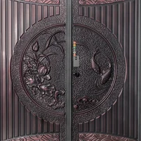 Modern Style Carved Cast Aluminum Explosion Proof Armored Security Doors 2