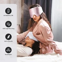 Mulberry Silk Sleeping Mask Eyepatch Blocking Light Eyemask Eyeshade Soft Padded Slaapmasker Travel Sleeping Aid for Sleep Patch 2