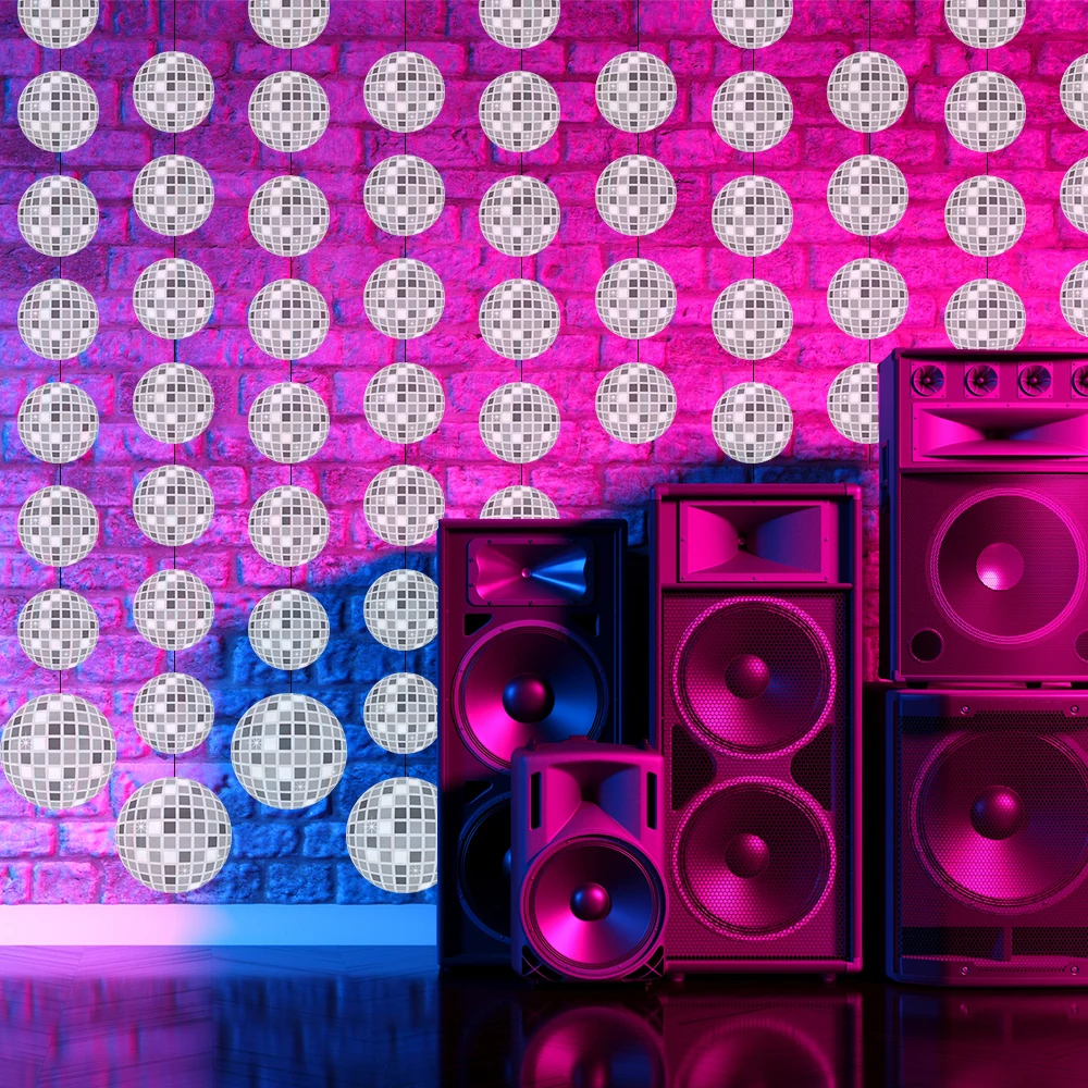 70s 80s Disco Ball Laser String garland paper banner Hanging Music Disco Theme Birthday Bachelorette Wedding Party Decoration Party Decorations Birthday Banner Birthday Streamers