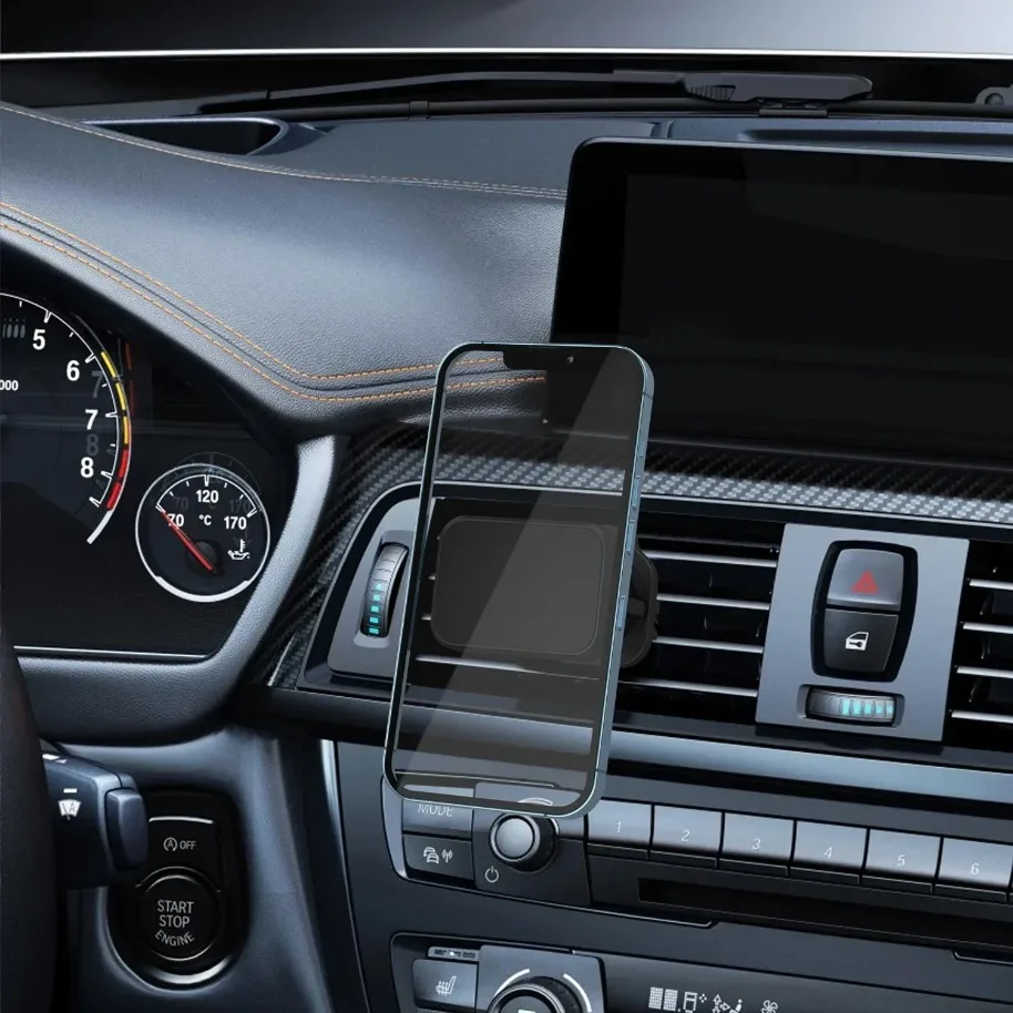 VIKEFON Universal Car Multifunctional Air Vent Magnetic Cell Phone Holder Can Be Rotated 360 Degrees Built-in 6 Powerful Magnets
