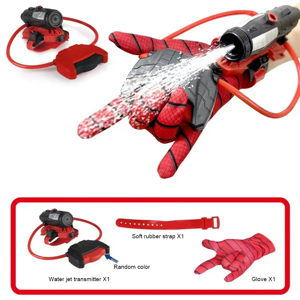 Water Gun Hero Launcher Spider Wrist Launcher Manual Press Burst Water Gun with Gloves for Children's Birthday Gift Toys SpiderMan water squirting toy water play toys