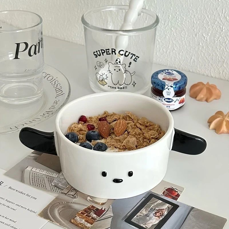 

Sanrio Kawaii почтовая миска аниме мультфильм милый бытовой красивый искусственный йогурт салат фрукты Двойные Уши чаша для завтрака