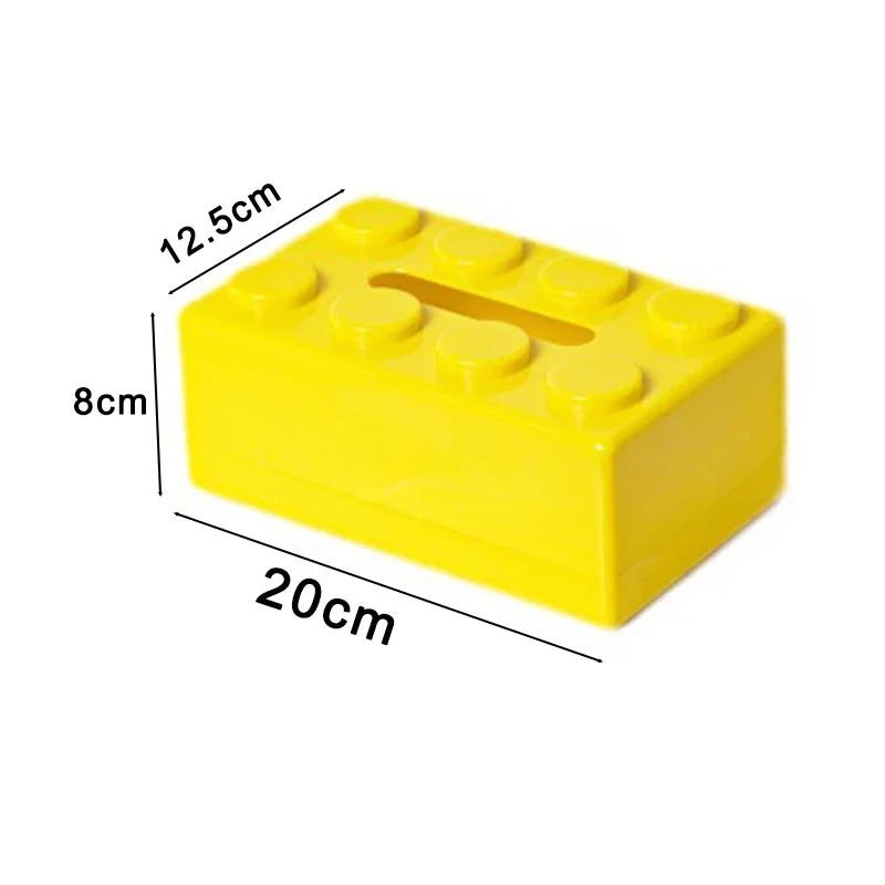 Creative Square Tissue Box with Spring Multi-functional Home Storage Building Blocks Napkin Holder for Bathroom Desktop Storage 6