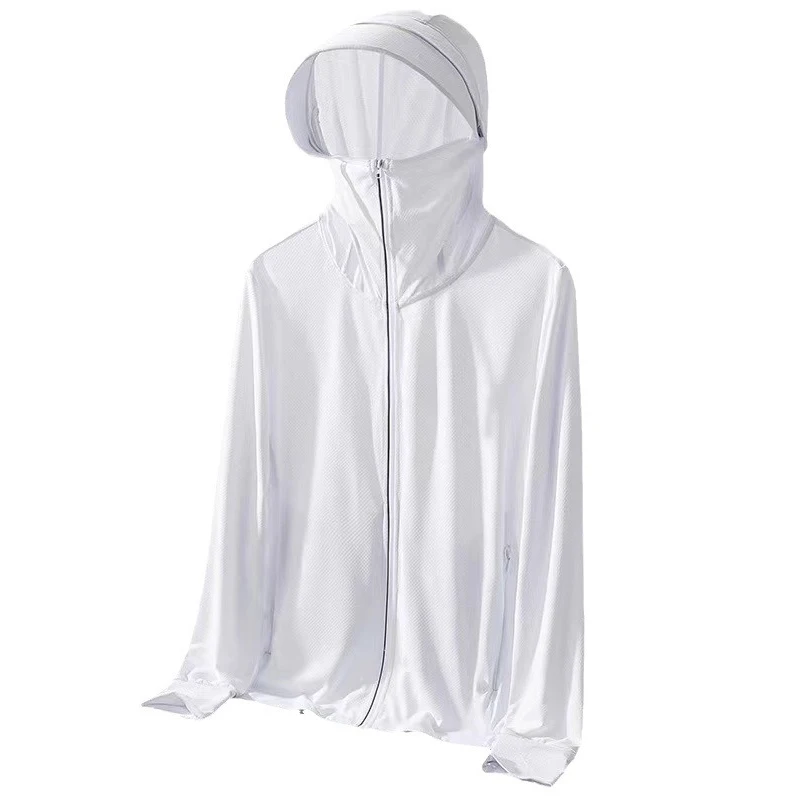 UPF 50+ Ice Silk Sunscreen Clothing Men's Summer New UV Protection Ultra thin Breathable Sunscreen Clothing Outdoor Fishing Coat 5