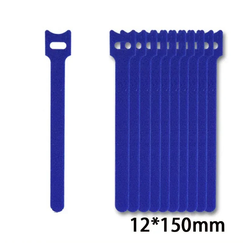 thumbnail image 1 of Se adhiere a las correas de velcro autoadhesivas, 10/30/50 piezas, correa de fijación de alambre, costura, bridas largas reutilizables, bridas para cables de datos de computadora, cinta de bricolaje, 1 of 5