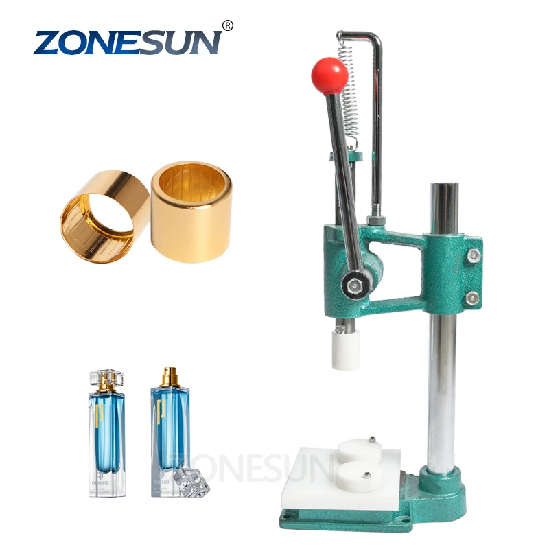 

ZONESUN Perfume Glass Bottle Capping Machine Perfume Crimping Machine Perfume Collar Ring Pressing Machine