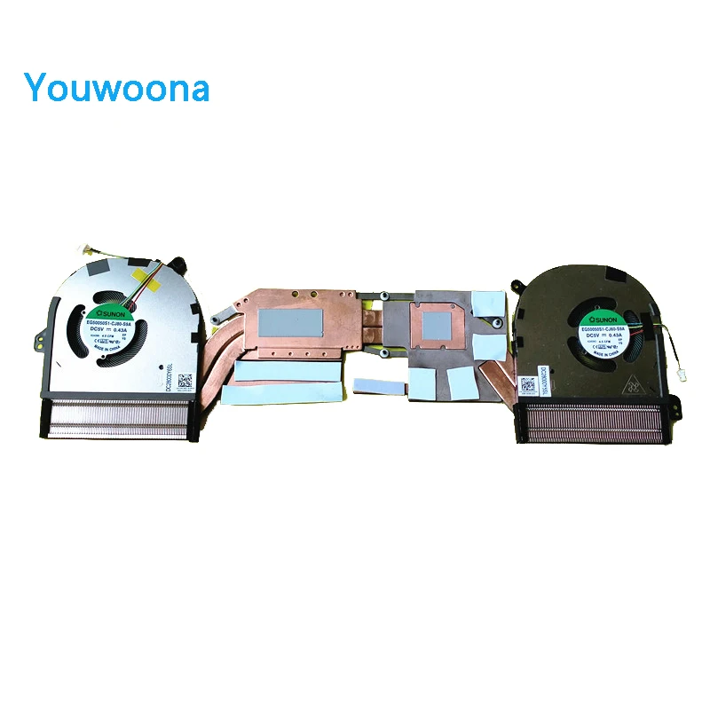 Original Laptop Cpu Gpu Ventilador com Dissipador Dell Xps 15 9520 M5570 0v9pvy Novo - Imagem 4