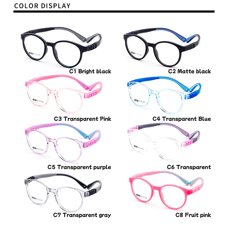 SHOWYES Toddler Detachable Kids Frame Flexible Soft Optical