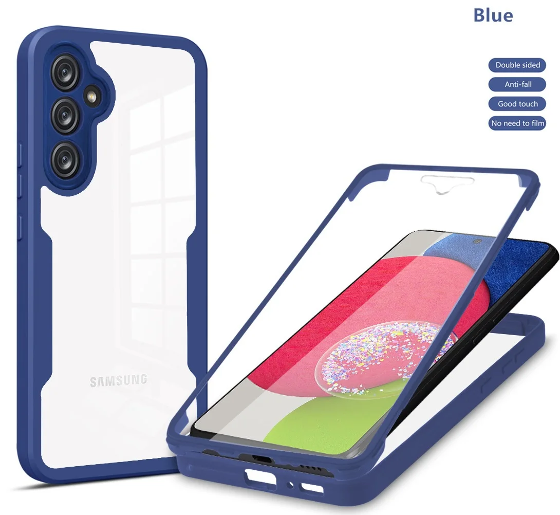 Dual-Layer Clear Phone Case with Screen Protector Cover