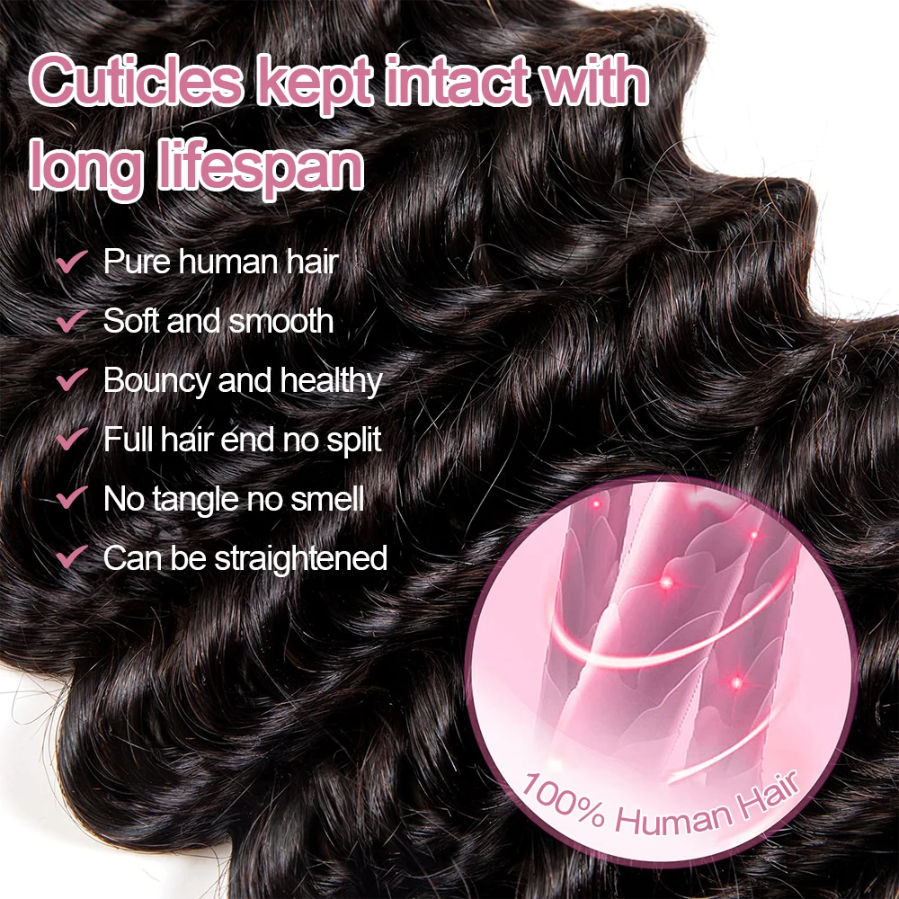 100% Human Hair Boho Braiding 95g Deep Wave Salon Bundles Orange Ginger Burgundy Virgin Hair Heat Resistant Wholesale 10 Bundles 2