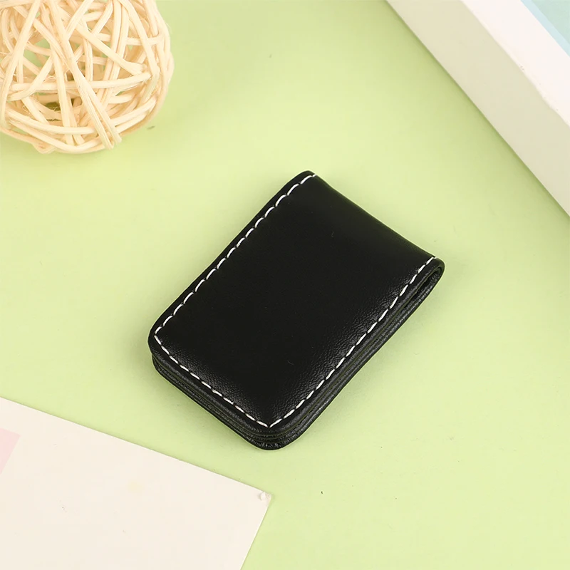 1Pc כסף קליפ ארנק Slim גברים נשים בציר חזק מגנט כסף קליפ פרה עור מפוצל כיס מהדק אשראי כרטיס במזומן ארנק