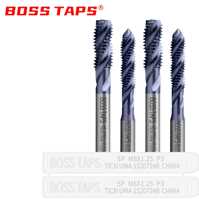 Carbide Tungsten Steel JIS Standard Spiral Fluted Tap M2 M3 M4 M5 M6 M8 Machine Screw Thread Taps Fo