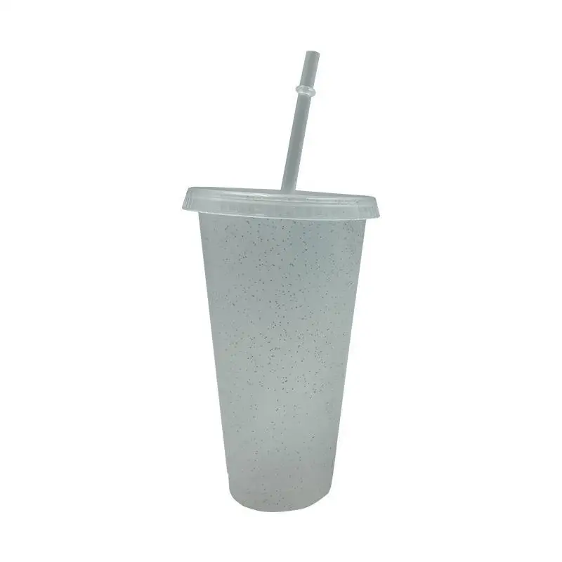 thumbnail image 1 of Botella de agua de 710/500 ml con tapa de pajita, de plástico, reutilizable, personalizada, para beber café, con pajitas, 1 of 5