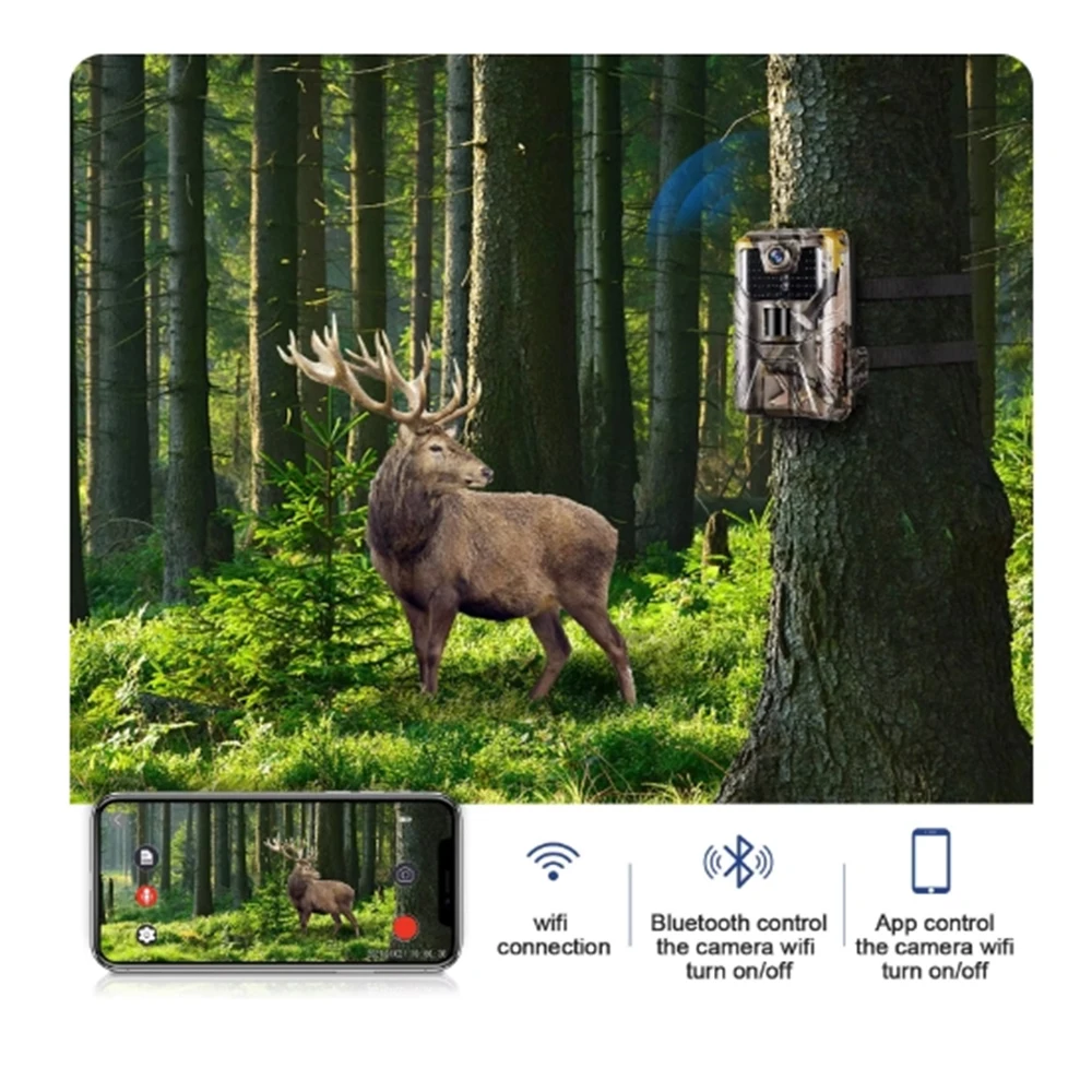 Suntekcam WIFI Trail Camera 4K 30MP APP Bluetooth Control Hunting Cameras Night Vision WIFI900PRO Wildlife Surveillance hunting trail camera trail camera
