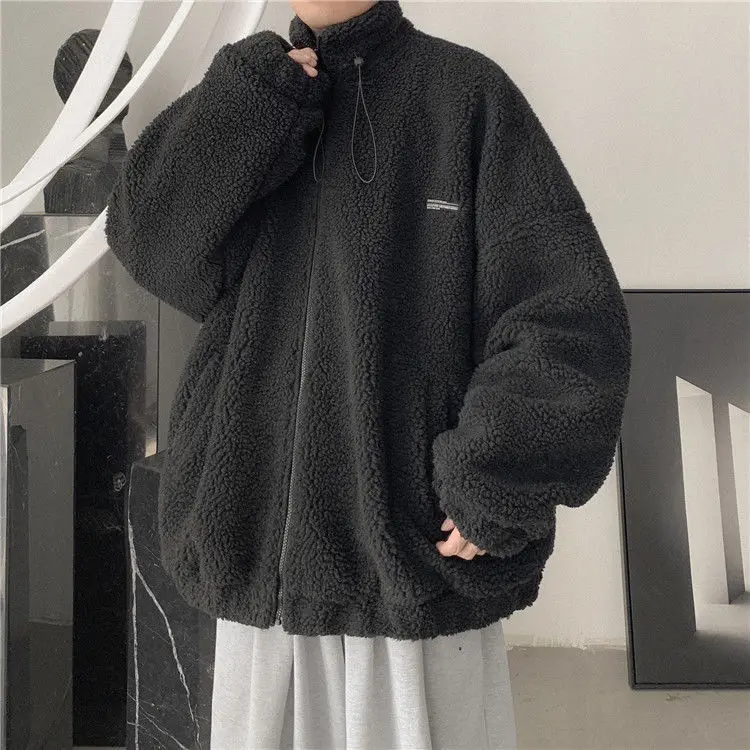 

2023 Autumn New Light And Luxury Fashion Coat Men Wear Korean Loose Trend Thickened Coat Boutique Clothing Simple Style