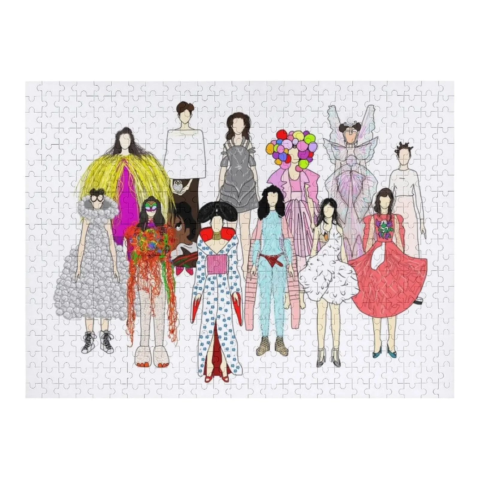 Outfits of Bjork Fashion Jigsaw Puzzle Animal For Children Wooden Name Custom Personalized Puzzle