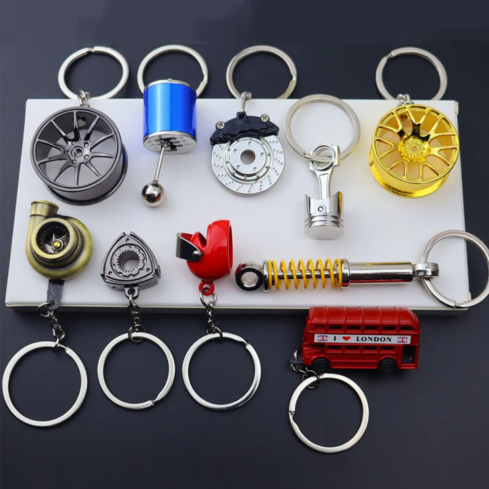 Simulation Car Turbo Turbocharger Keychain Mini Metal