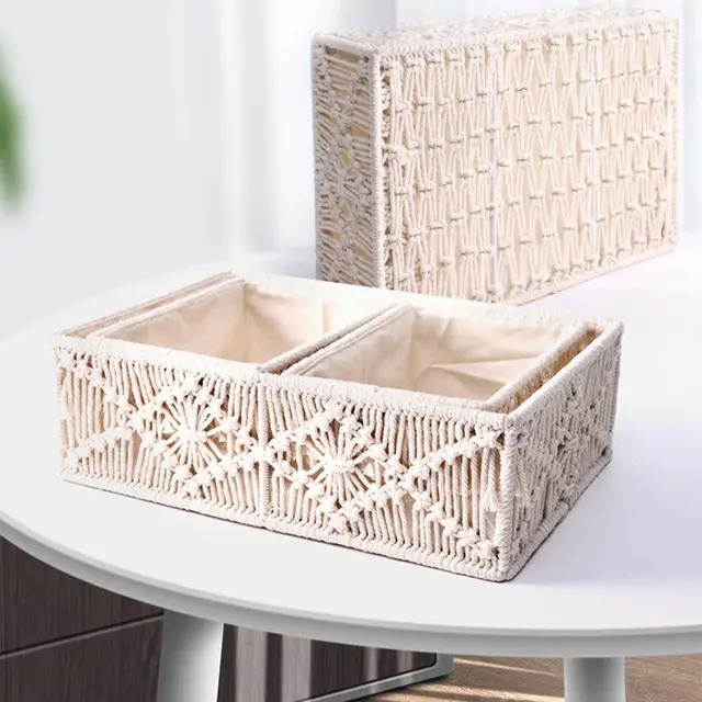 2pcs Boho Storage Baskets, Toilet Paper Storage Containers, Boho Decor  Baskets For Organizing, Woven Decorative Basket For Countertop, Toilet  Paper Ba