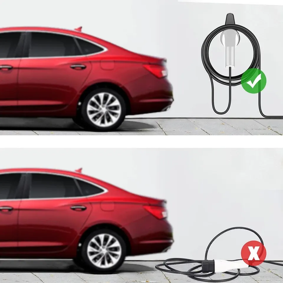 Porta Caricabatterie Tipo 2 EV, 2 in 1 per Stazione Di Ricarica a
