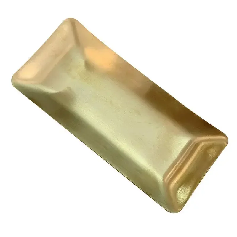Jewelry Storage Tray Stainless Steel Towel Plate Salad Cosmetics Decorative Gold Dessert Fruit Dinner Dish