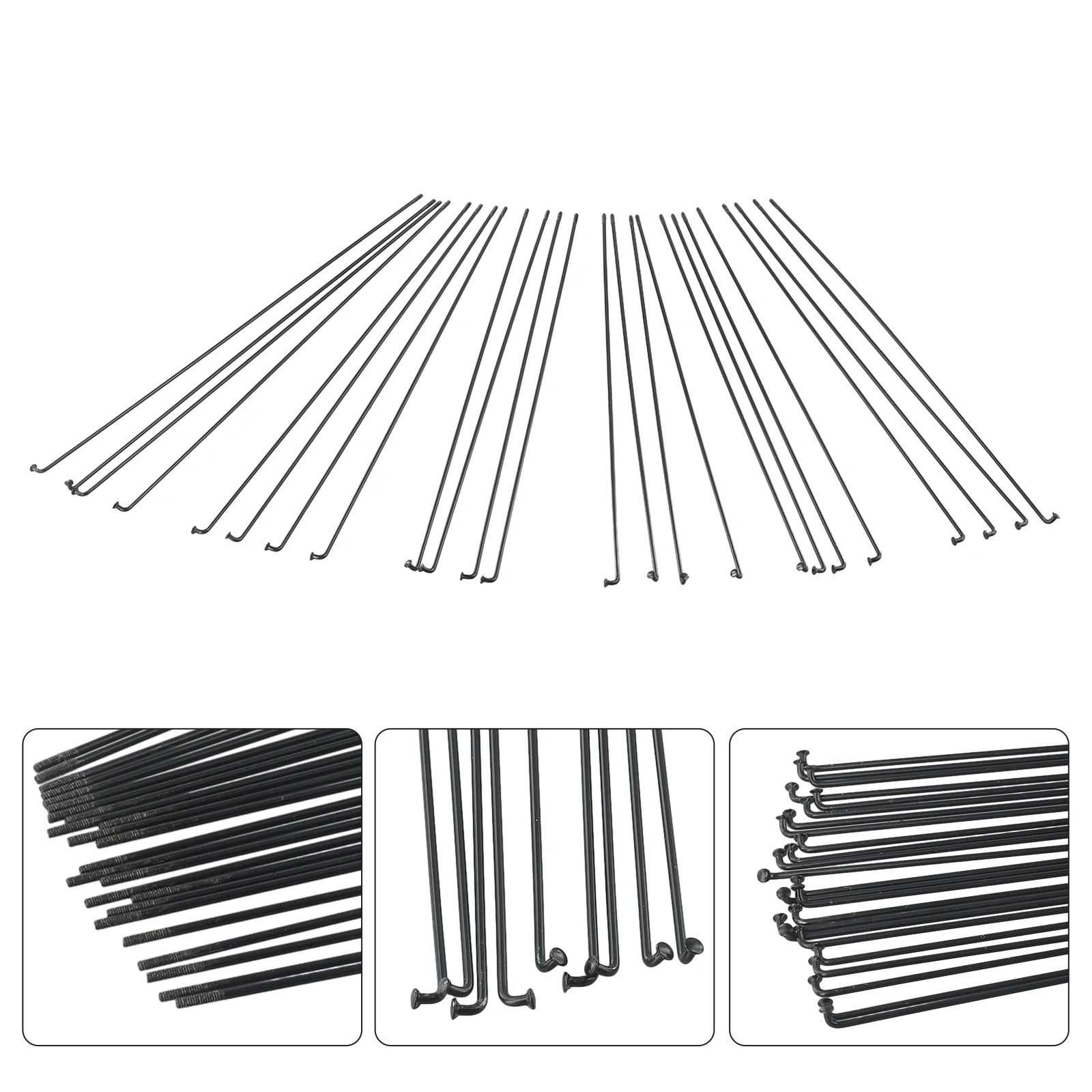24 Pcs Bicycle Spokes 255MM/275MM/289MM Anti-rustSteel Wire Strip With Nipple Bicycle Spokes Accessories