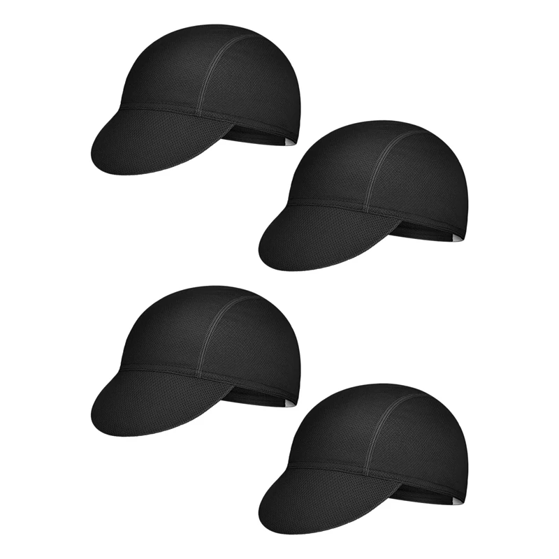 4 Pieces Summer Unisex Cycling Cap Breathable Bicycle Caps Sweat