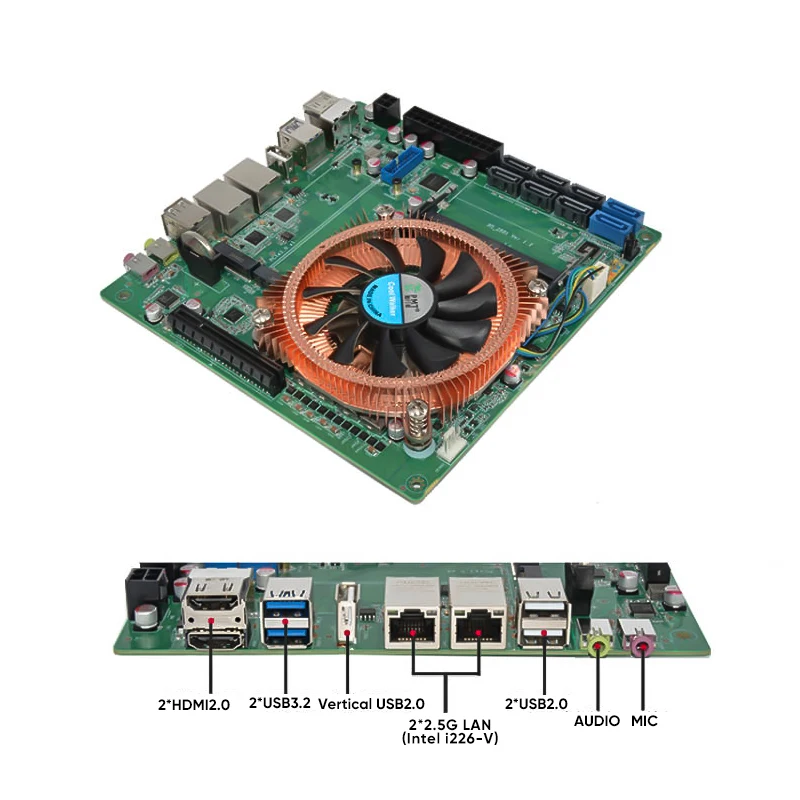 TOPTON ゲーミング ITX マザーボード AMD Ryzen 7 5800H/5825U 8ベイ