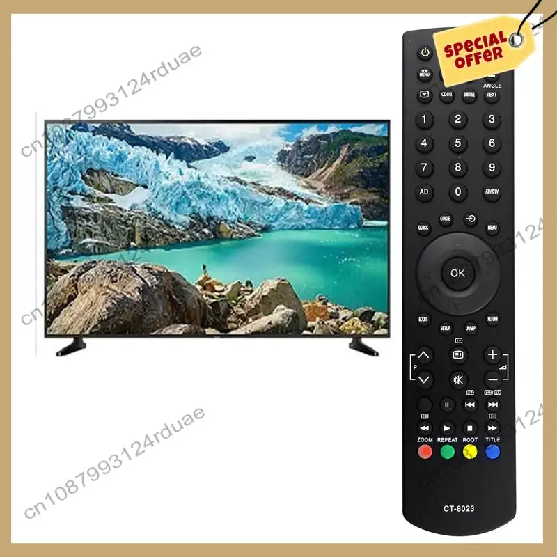 A75T 1 PCS 교체 CT-8023 TV 리모컨 검정색 Toshiba TV 용 배터리 없음 26DL833R 26DL834R 26KL933R 26KL934R 32DL833R