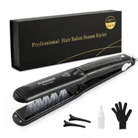 Steam Hair Straightener Professional Ceramic Vapor Flat Iron 450℉ Fast Heat Argan Oil Treatment Hair Care Tools 1