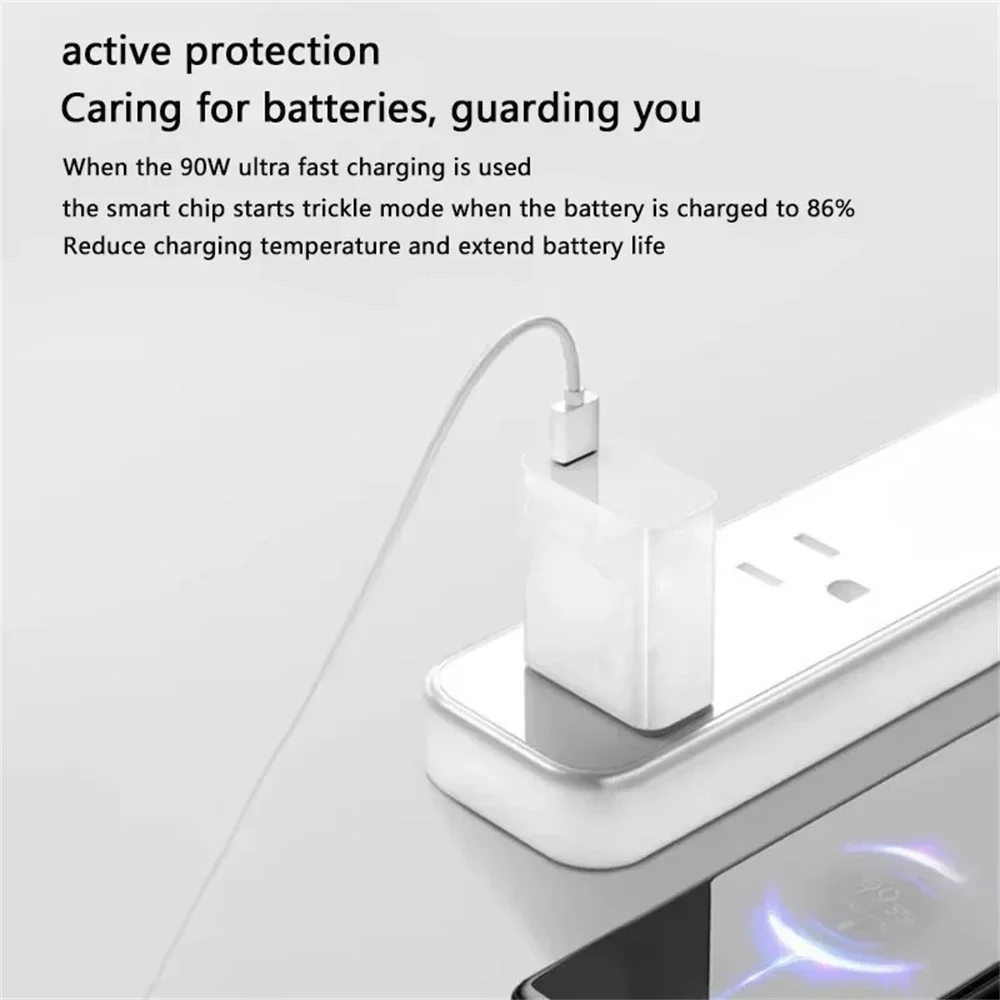 90W EU US Plug Usb Charger Turbo Fast Charging Power Adapter USB C Cable For Mi 15 Ultra 14 13 12 Ultra Poco X7 X6 F7 Pro