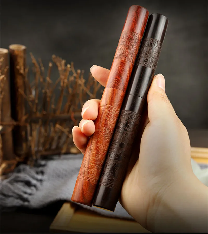 Damascus Pattern Steel Tea Needle Carved ebony Pu'er tea knife pattern steel black tea needle For ceremony spare parts 1Pcs