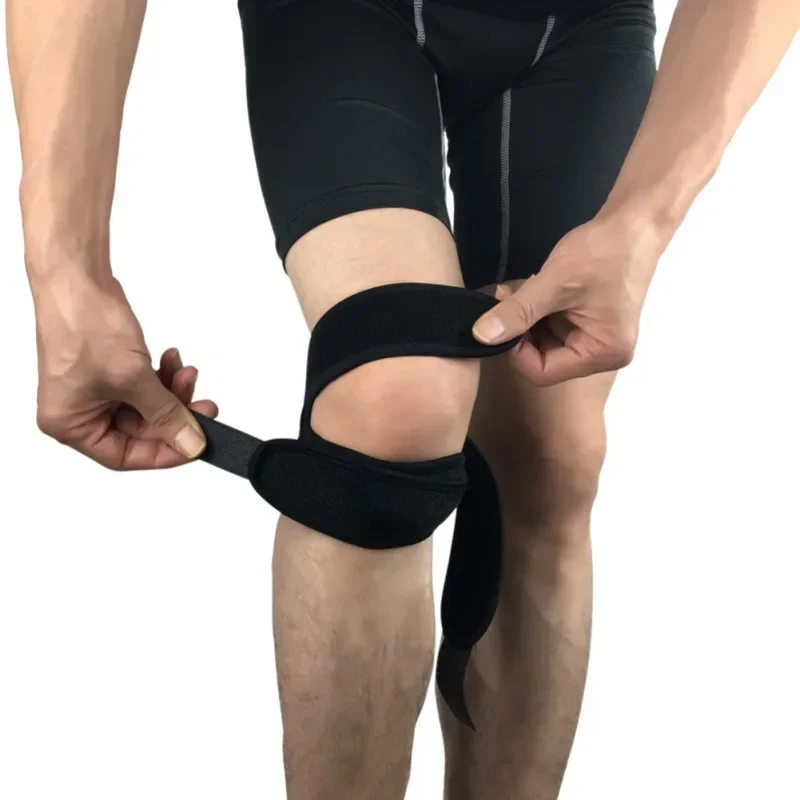 1pc Knee Support Pad Wrap Sleeve Nylon Neoprene Adjustable Breathable Anti Bump Outdoor Fitness Sportswear Leg Protector